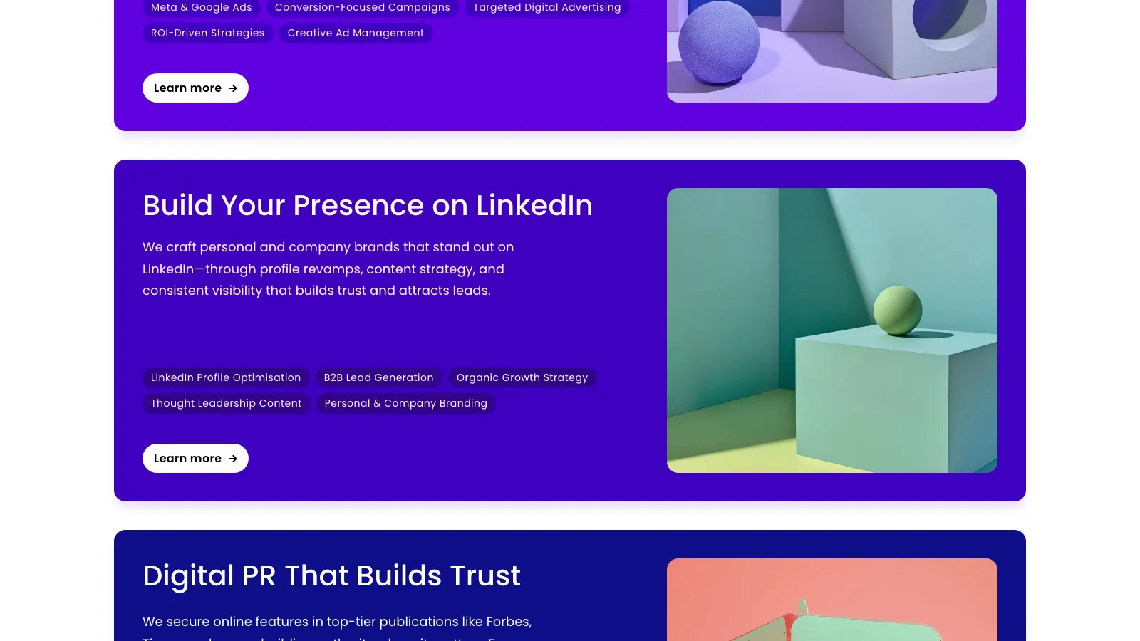 Aura Clips Agency Website screenshot 3