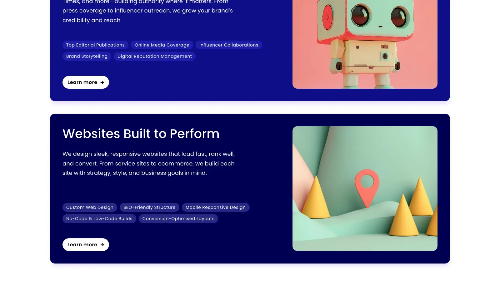 Aura Clips Agency Website screenshot 4