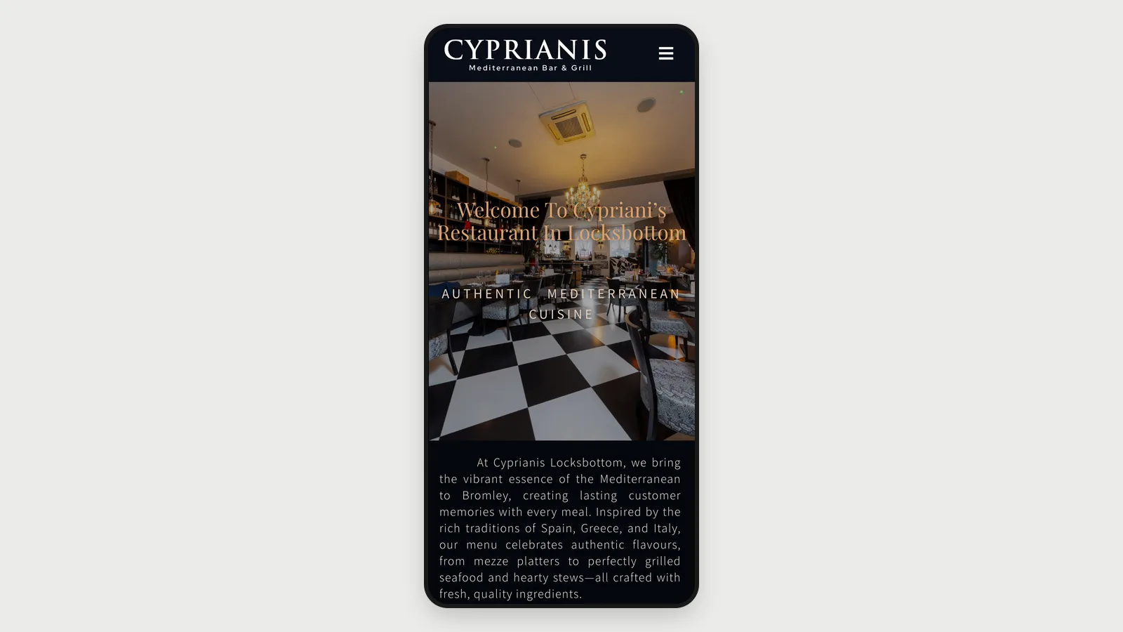 Cyprianis Restaurant Website Revamp screenshot 5