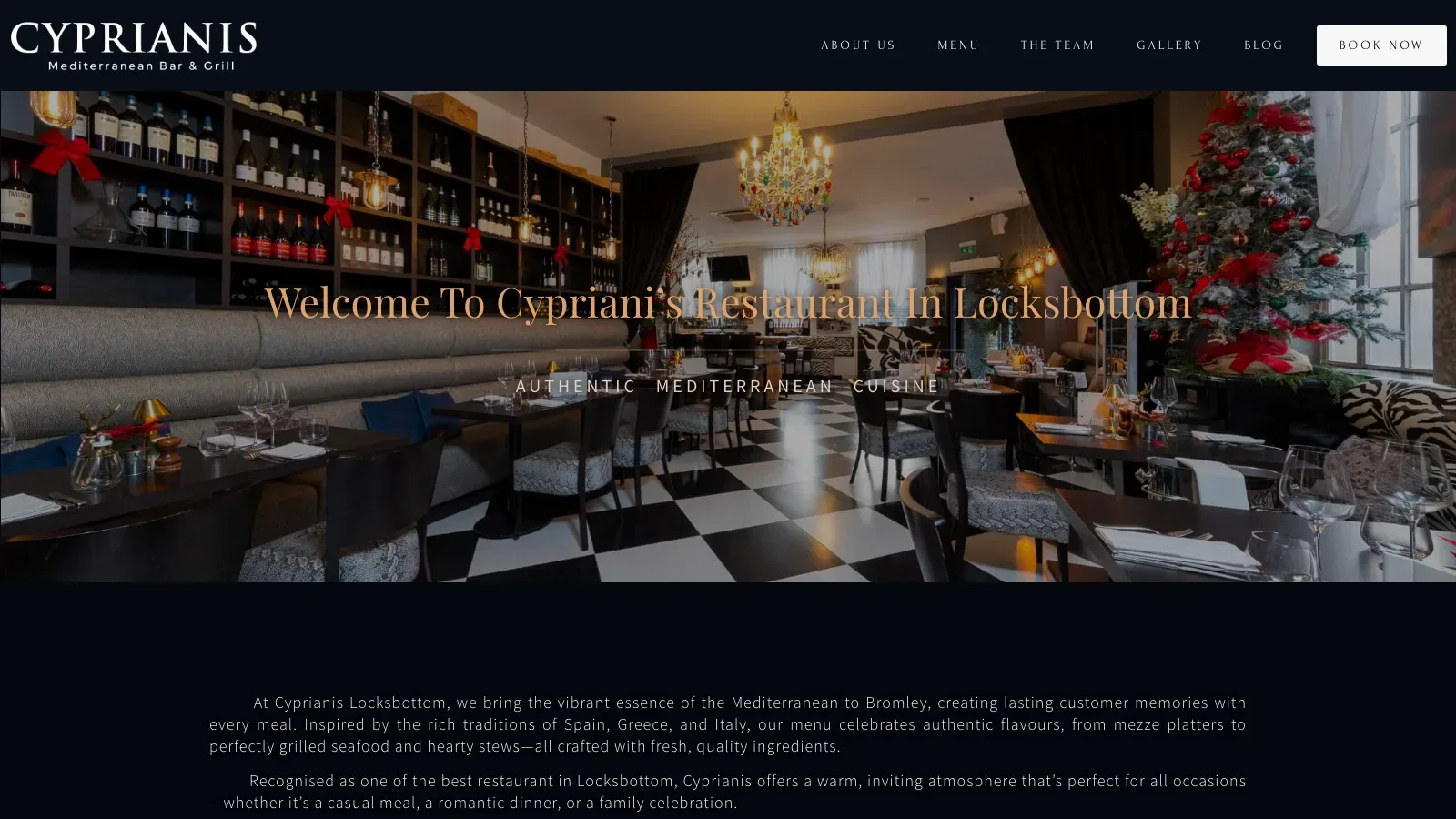 Cyprianis Restaurant Website Revamp