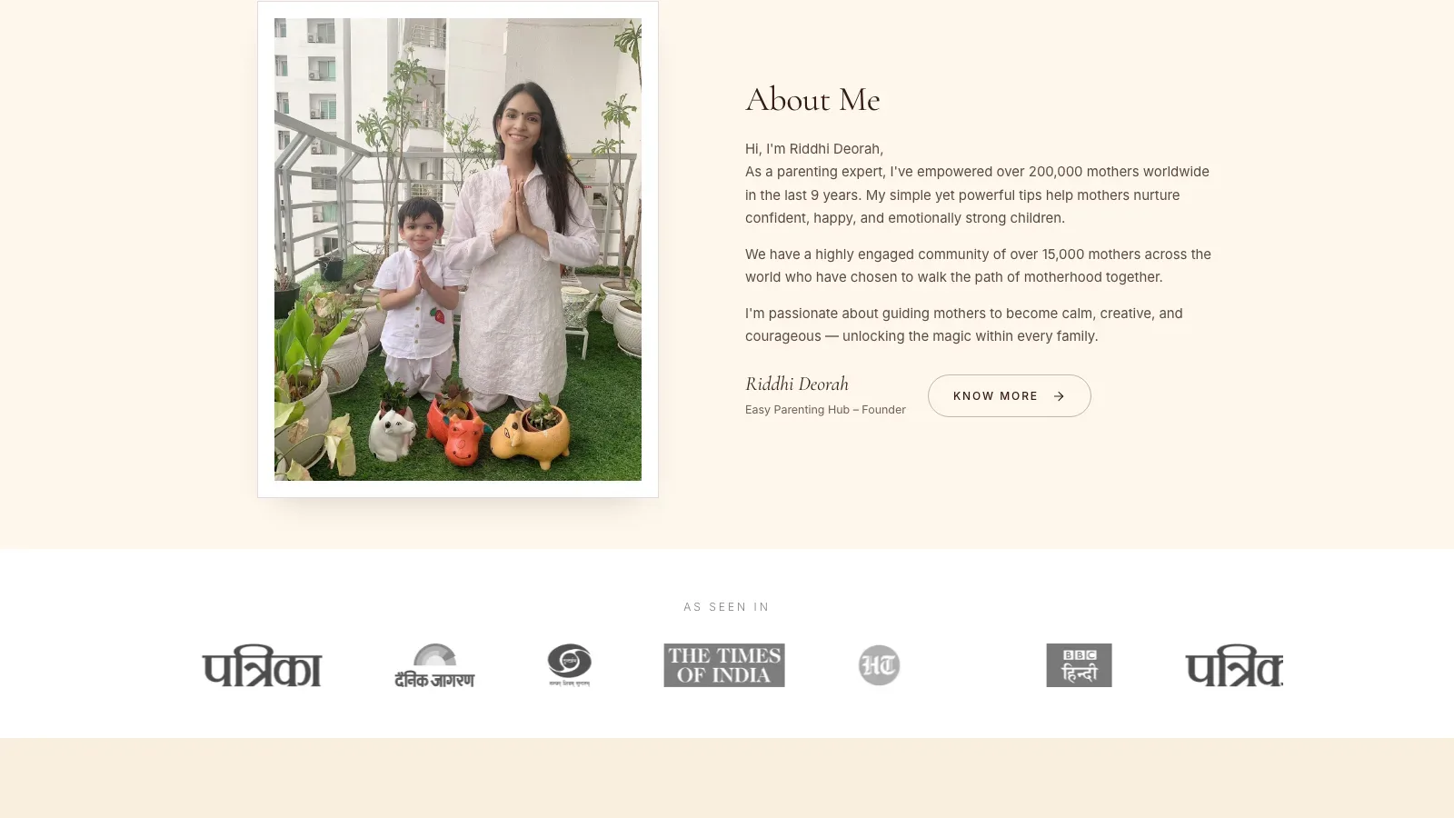 Easy Parenting Hub Community Website screenshot 2