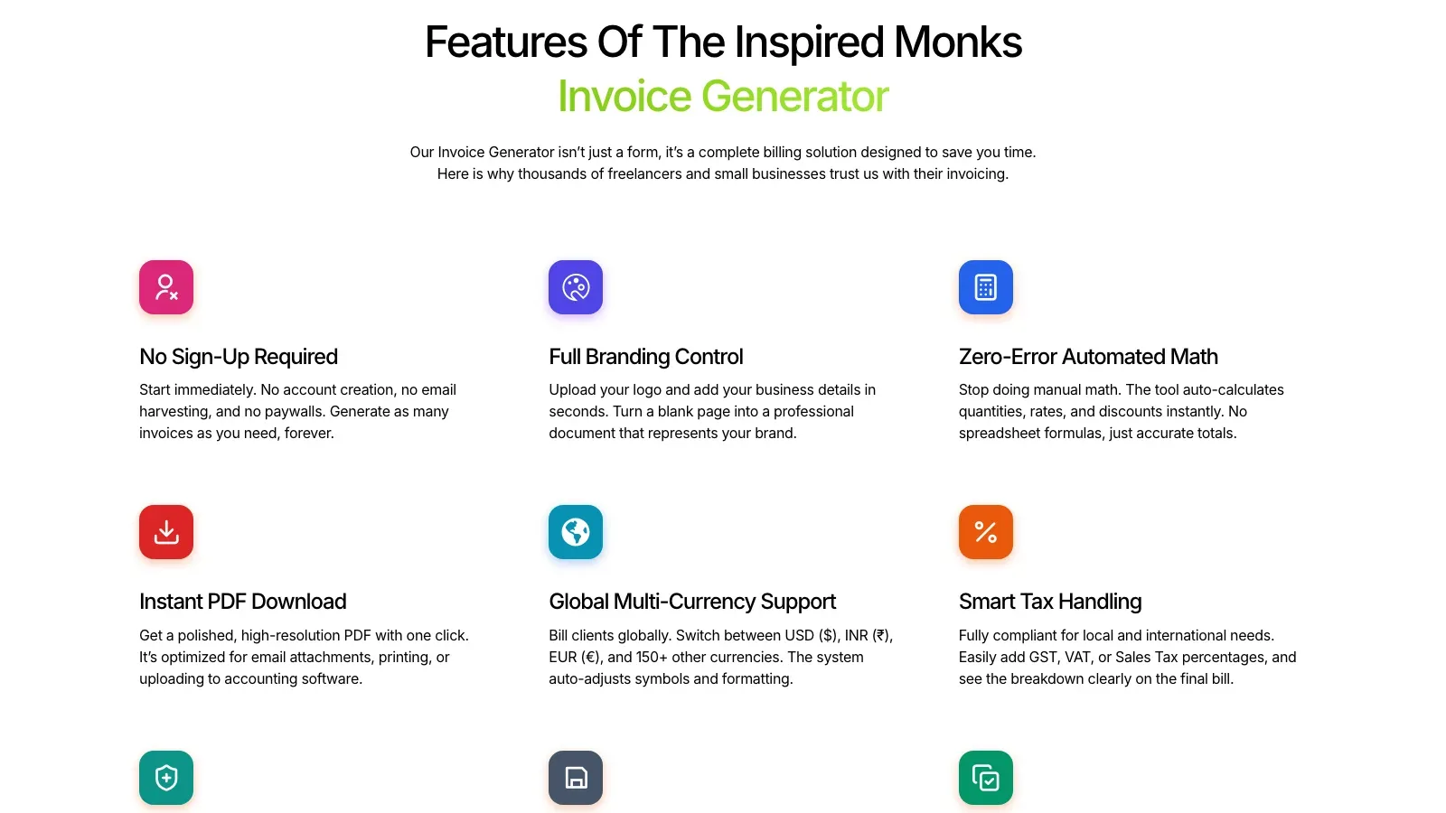 Free Tools on Inspired Monks screenshot 5