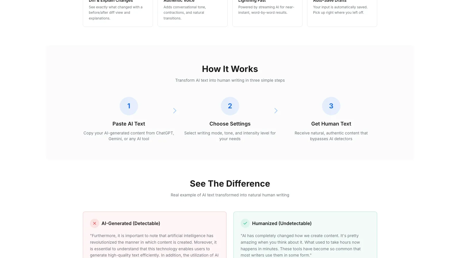 Humora AI Rewriting Tool screenshot 2