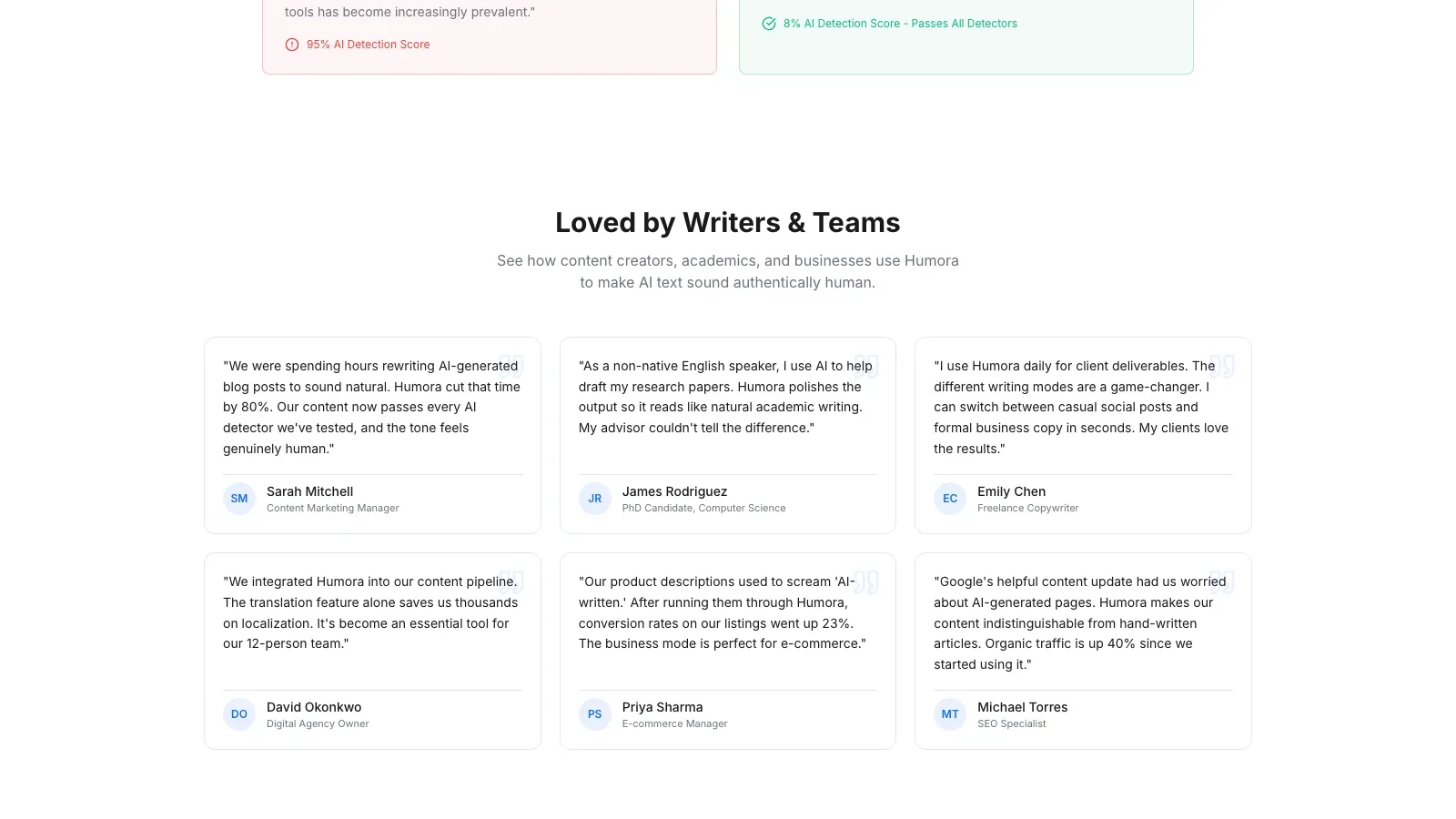 Humora AI Rewriting Tool screenshot 3