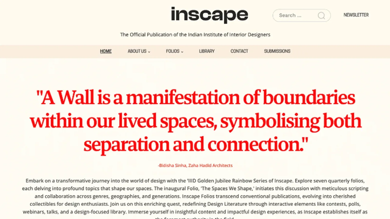 IIID Inscape Website Development screenshot 2