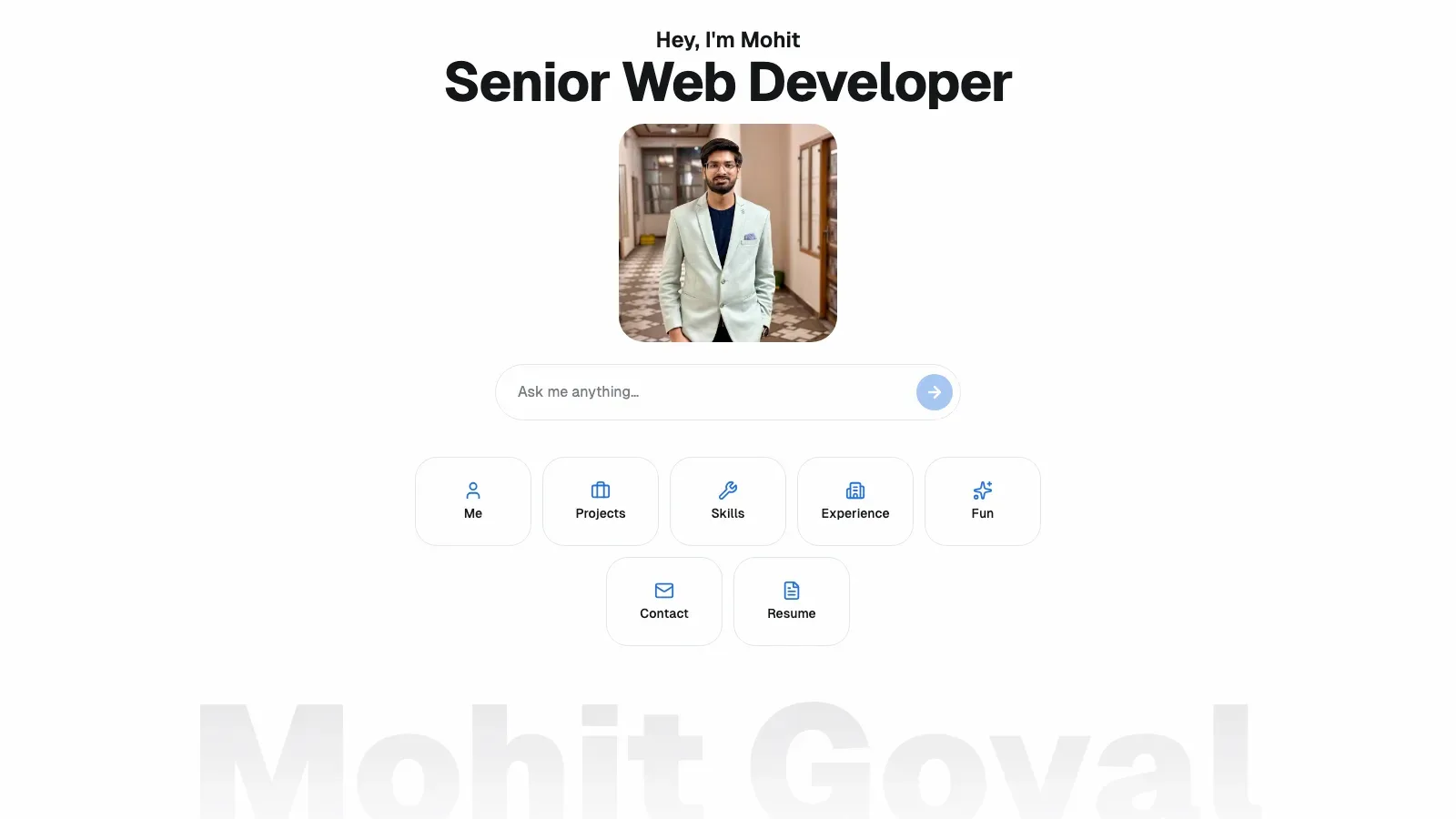 mohitgoyal.in AI Portfolio