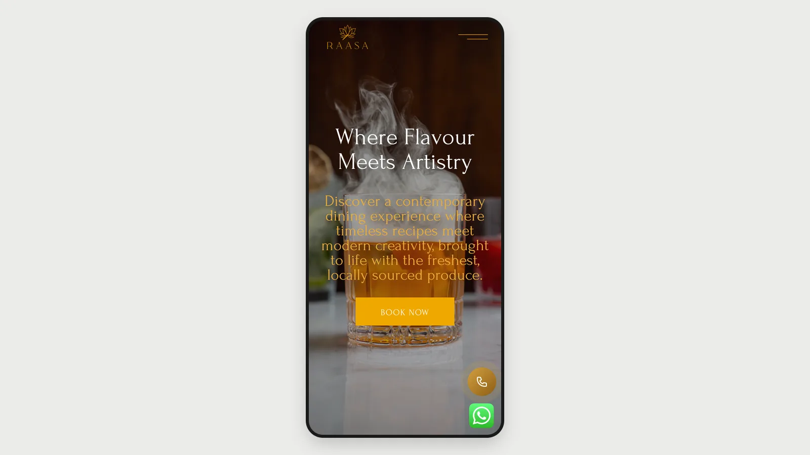 Raasa Restaurant Landing Page screenshot 5