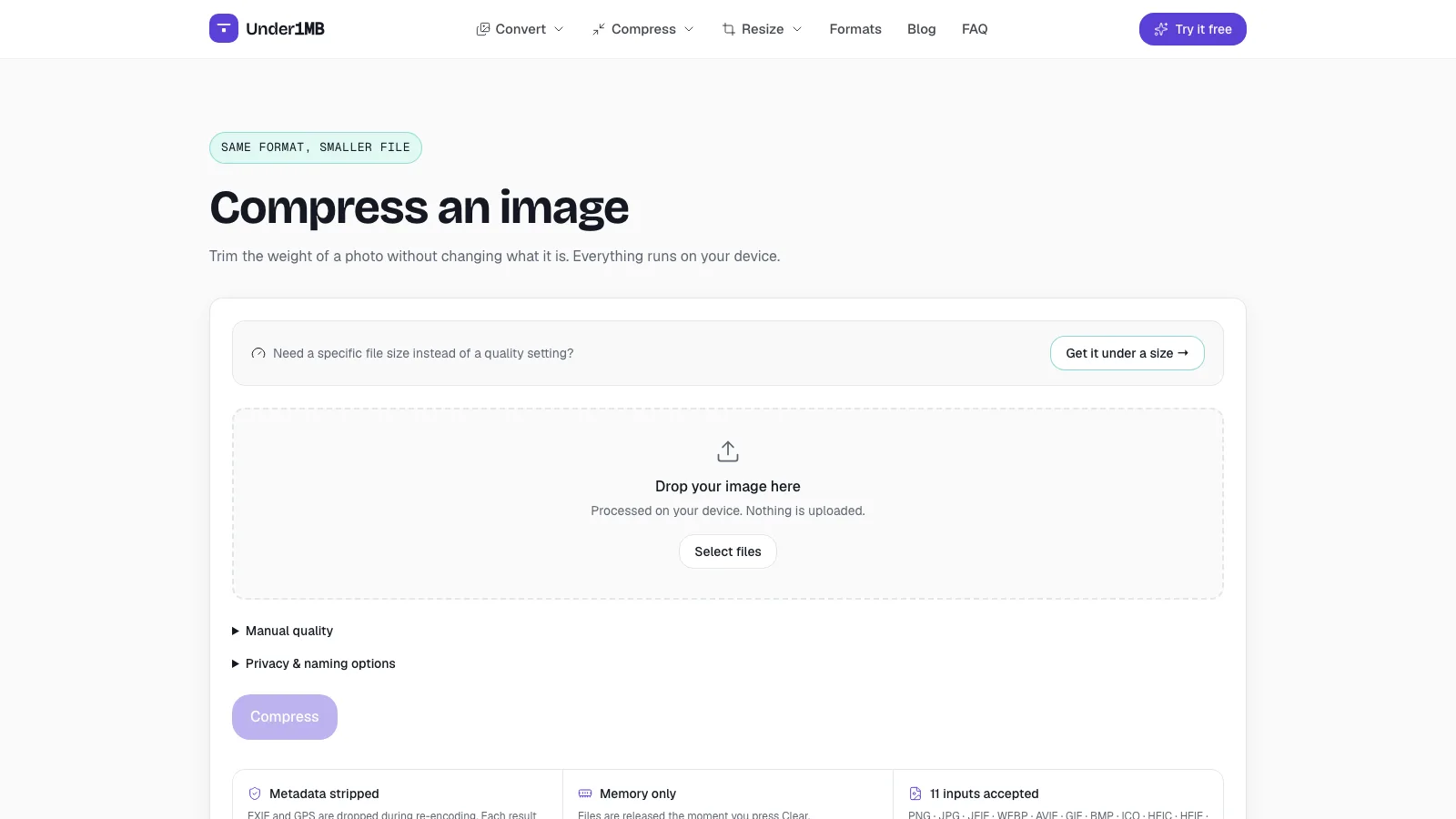 Under1MB Image Converter screenshot 4