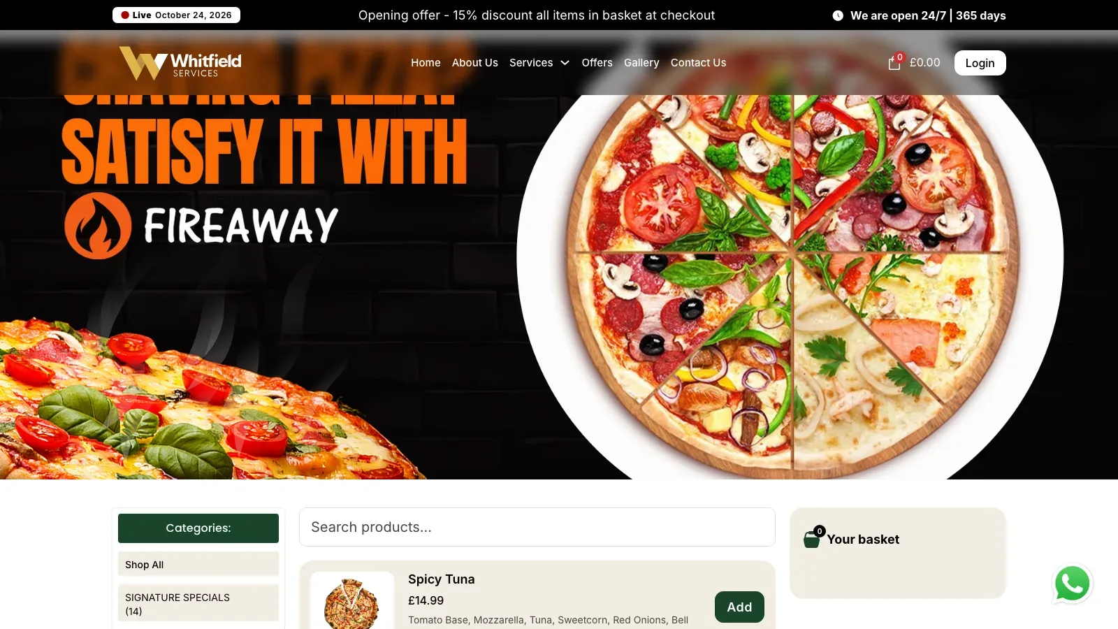 Whitfield Service Station Online Ordering screenshot 2